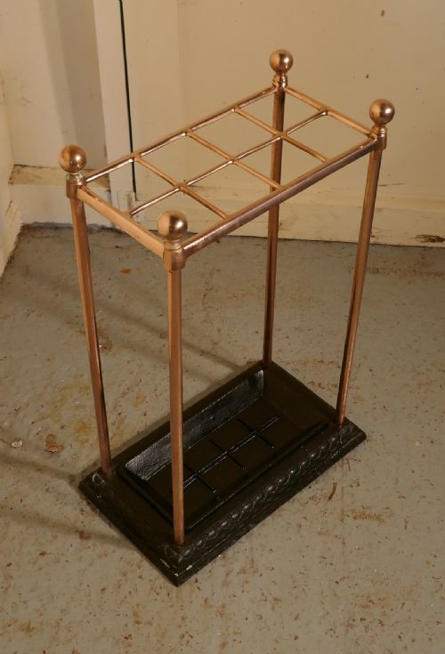 fig 2. A Victorian Copper and Cast Iron Walking Stick Stand or Umbrella Stand