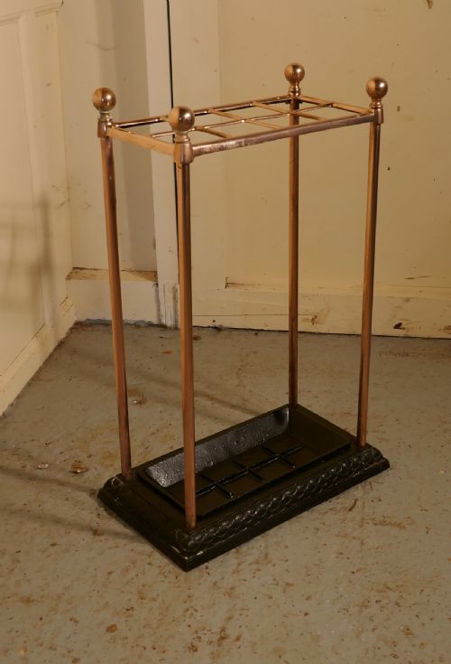 fig 3. A Victorian Copper and Cast Iron Walking Stick Stand or Umbrella Stand