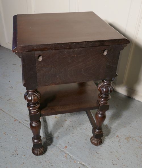 fig 3. Pair of Gothic Carved Walnut Bedside Cupboards  