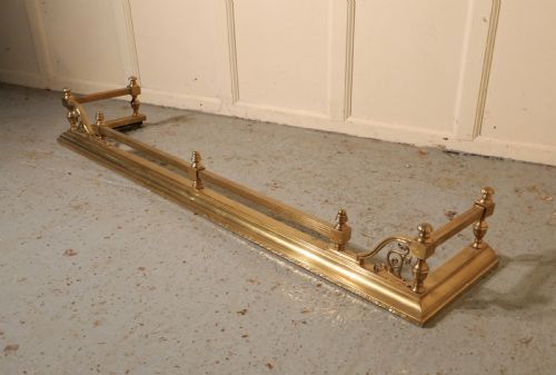 fig 1. Large Victorian Art Nouveau Brass Fender