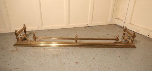 fig 3. Large Victorian Art Nouveau Brass Fender