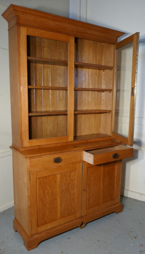 fig 3. Arts and Crafts Golden Oak Bookcase by Heals 
