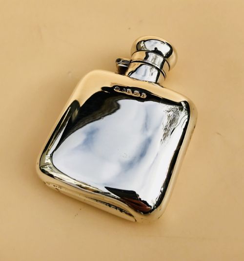 Lovely Silver Hall Marked Flask, Marples & Beasley Date 1909