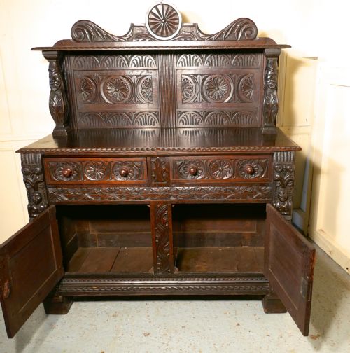 fig 2. Early 18th Century Celtic Carved Oak Sideboard