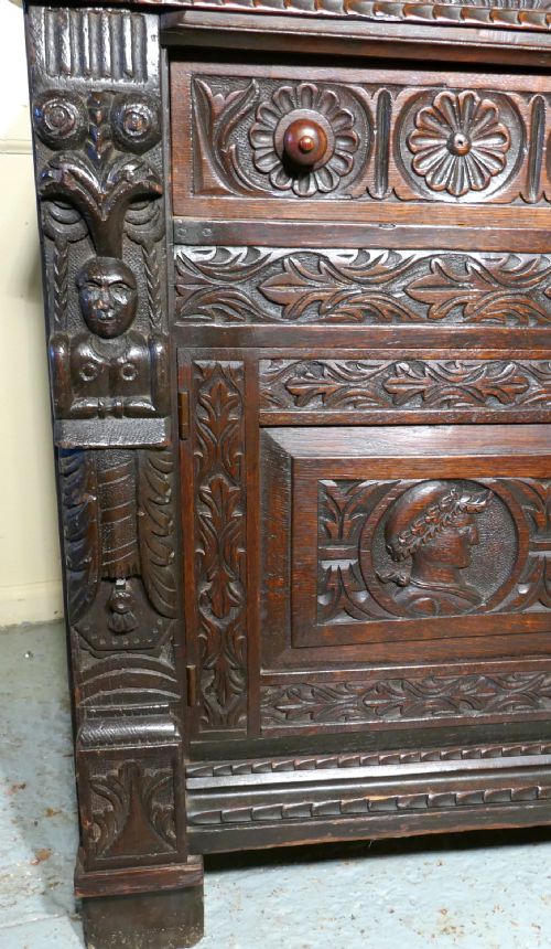 fig 5. Early 18th Century Celtic Carved Oak Sideboard