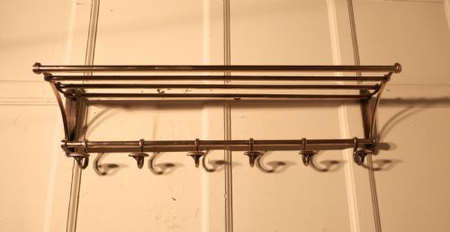 fig 3. French Art Deco Brass Hat and Coat Rack, Railway Train Style