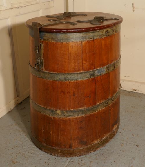 Original 18th Century Ships Salt Beef Barrel,