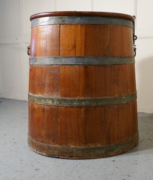 fig 1. Original 18th Century Ships Salt Beef Barrel,