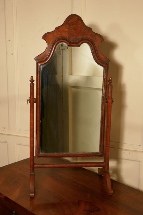 fig 3. Charming Adam Style Walnut Swing Toilet or Dressing Table Mirror