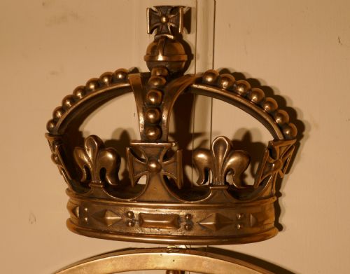 fig 3. Large Bronze RAF Crown Wall Badge 1918,