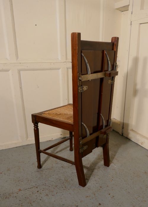 fig 3. Victorian Mahogany Bedroom Chair and Trouser Press, Gentleman’s Outfitter Shop Display