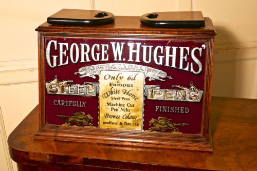 Victorian Advertising Stationers Cupboard, Shop Display Pen Cabinet