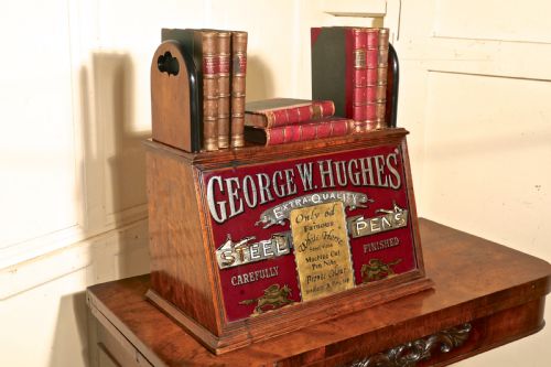 fig 1. Victorian Advertising Stationers Cupboard, Shop Display Pen Cabinet