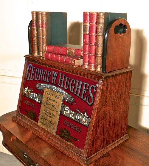 fig 4. Victorian Advertising Stationers Cupboard, Shop Display Pen Cabinet