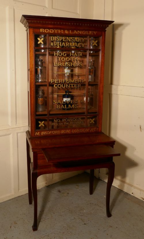 fig 2. Victorian Mahogany Sign Painted Chemist’s Cupboard