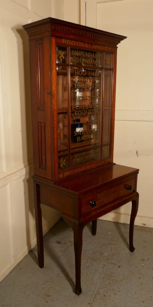 fig 5. Victorian Mahogany Sign Painted Chemist’s Cupboard