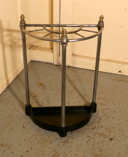 fig 2. Victorian Half Round Steel & Iron Stick Stand or Umbrella Stand