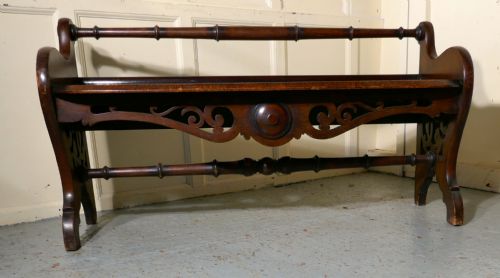 fig 2. Carved Country Oak Window Seat or Hall Bench