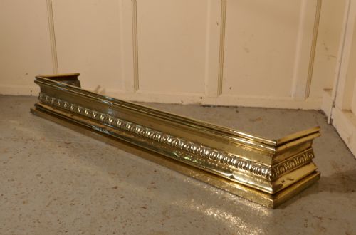 fig 1. Large Heavy Victorian Brass Fender