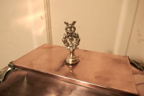 fig 2. Arts and Crafts Brass and Copper Coal or Log Box