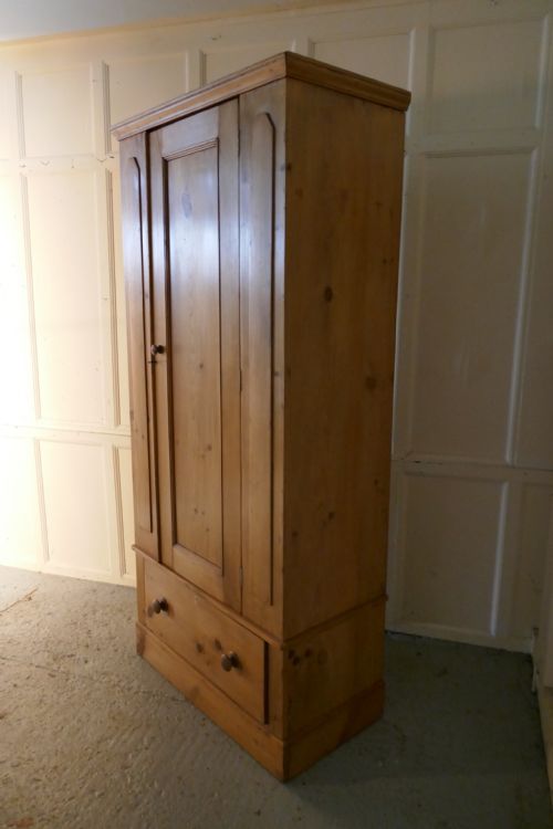 A Victorian Stripped Pine Wardrobe