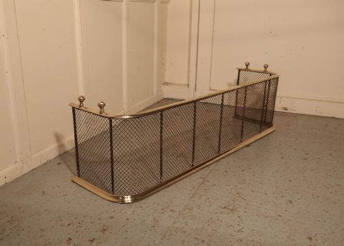 fig 1. A Victorian Brass and Iron Fender or Fireguard