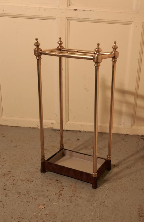 fig 2. Victorian Brass and Cast Iron Walking Stick Stand or Umbrella Stand