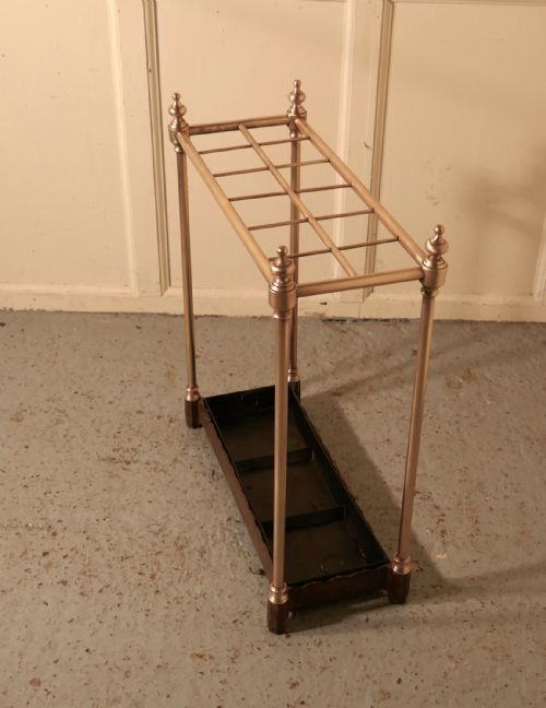 fig 2. Large Victorian Brass and Cast Iron Walking Stick Stand or Umbrella Stand