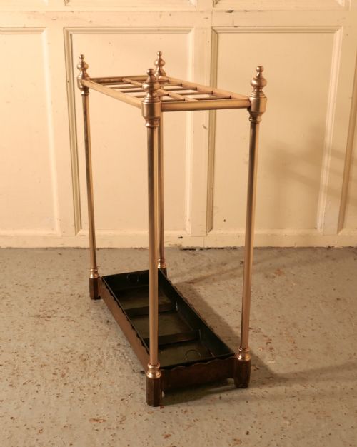 fig 3. Large Victorian Brass and Cast Iron Walking Stick Stand or Umbrella Stand