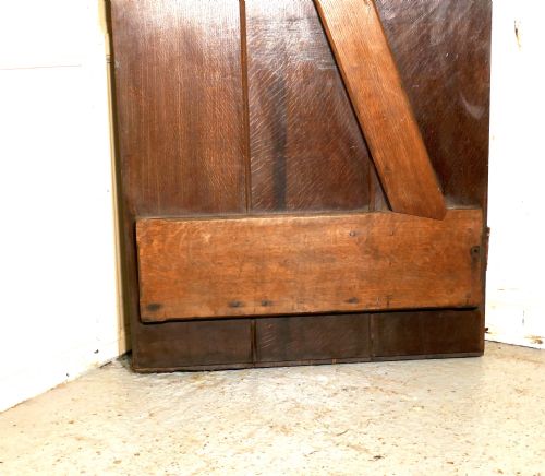 fig 1. Arts and Crafts Oak Plank Door with Iron Fittings