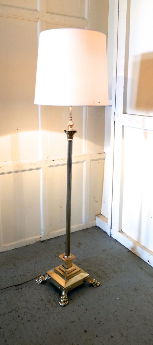 Telescopic Floor Lamp Brass Standard Lamp