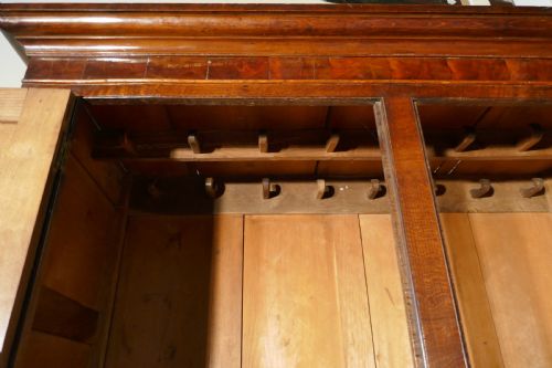 fig 3. Georgian Inlaid Oak Housekeepers or Cloakroom Hanging Cupboard