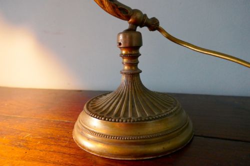 fig 3. French Art Nouveau Brass Adjustable Desk Lamp
