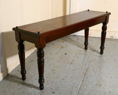 fig 2. A Superb Quality Long Mahogany Window Seat, Hall Bench