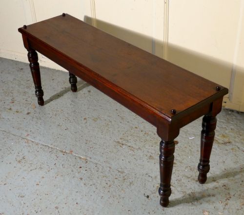 fig 3. A Superb Quality Long Mahogany Window Seat, Hall Bench