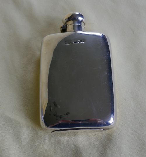 Silver Hall Marked Hip or Pocket Flask, 1906