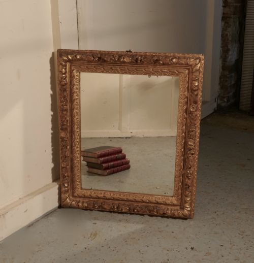 fig 1. Early 19th Century Carved Wood Gilt Rococo Wall Mirror