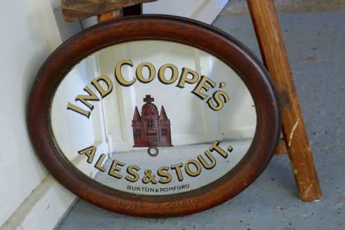 fig 2. An Oval Advertising Mirror, Pub Mirror for Ind Coope