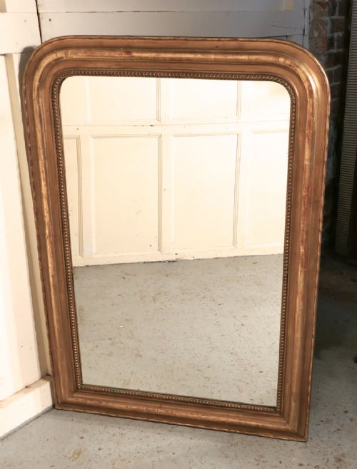 French 19th Century Louis Philippe Gold Mirror