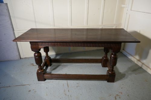 fig 4. Arts and Crafts Gothic Carved Oak Table