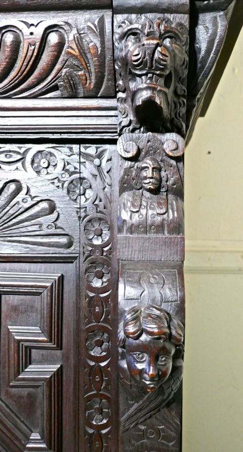 fig 5. 19th Century Carved Oak Housekeepers or Hall Cupboard