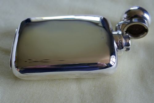 Silver Hall Marked Hip or Pocket Flask, 1896