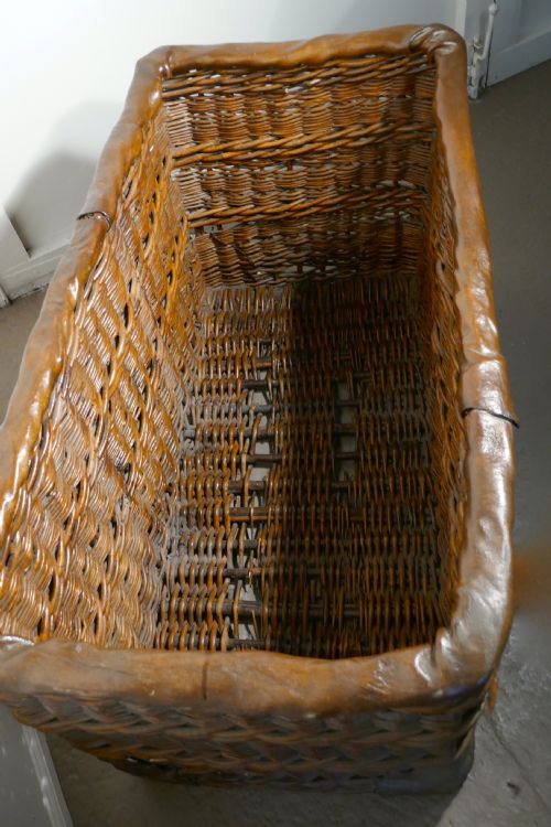 Edwardian G.p.o. Wicker Post or Mail Basket.