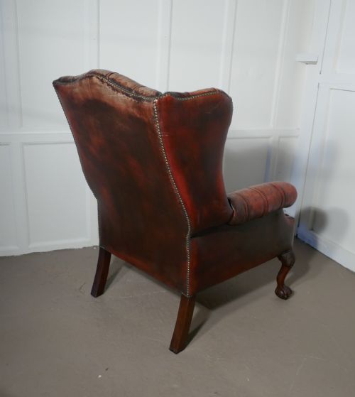 fig 4. Gentleman’s Wing Back Leather Library Chair