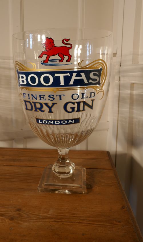 Huge Bar Chalice, Victorian Advertising Booths Gin