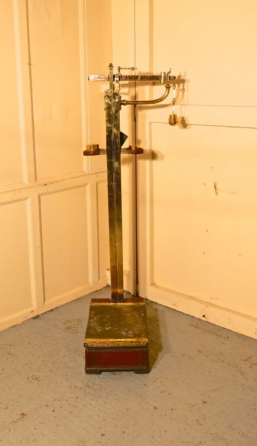 fig 2. Avery Brass Height & Weight Standing Jockey Scales from Market Rasen Racecourse