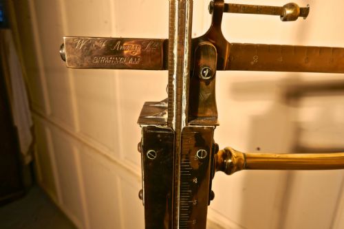 fig 3. Avery Brass Height & Weight Standing Jockey Scales from Market Rasen Racecourse