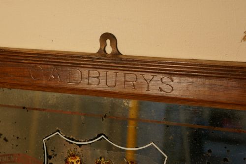 fig 4. A Large Cadbury’s Cocoa Advertising Mirror, Royal appointment to Queen Victoria