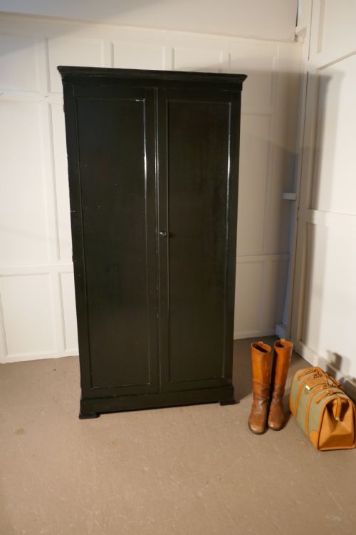 fig 4. Art Deco Black Lacquer Hanging Wardrobe, Armoire