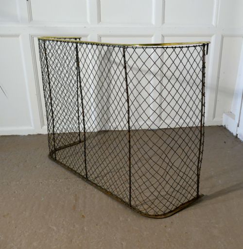 A Victorian Nursery Fire Guard, Brass Fender